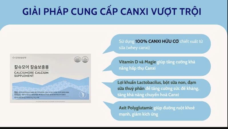 Giải pháp cung cấp canxi vượt trội