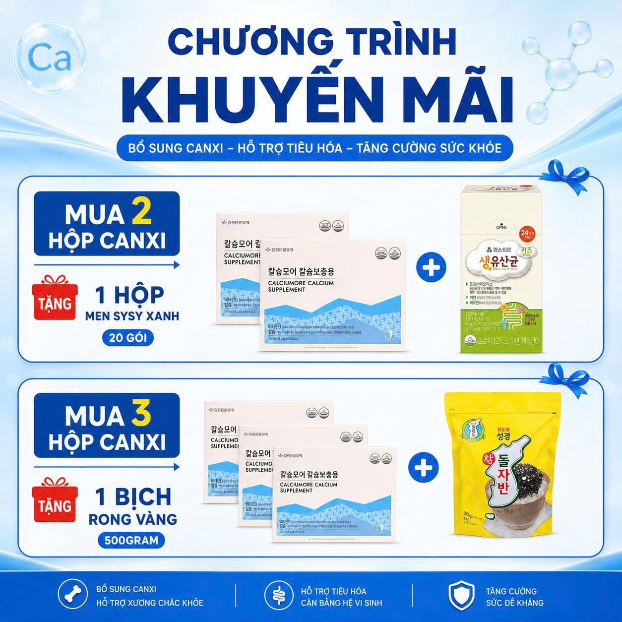 Chương trình khuyến mãi mua combo Canxi